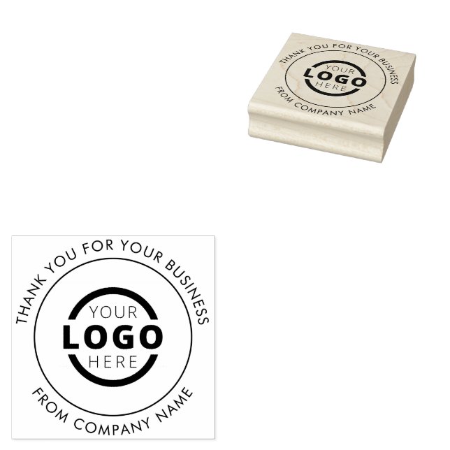 Professional Business Logo Promotional Thank You Rubber Stamp (Stamped)