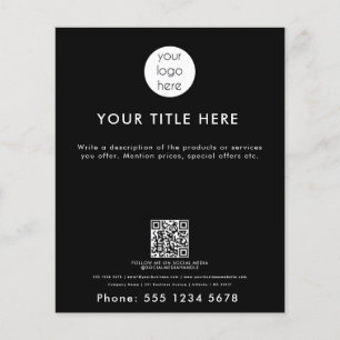 Professional Business Logo QR Code Promotional  Flyer
