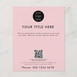 Professional Business Logo QR Code Promotional Flyer