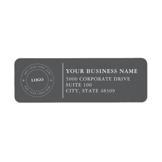  Professional Business Logo  Return Address Label (Front)