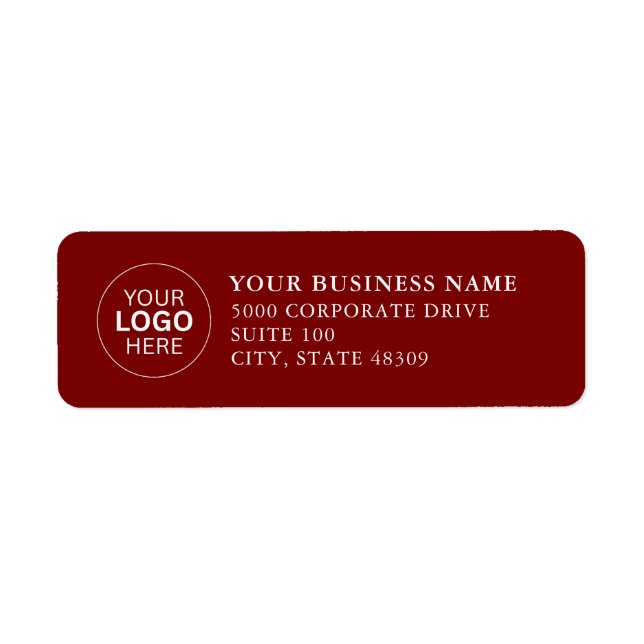  Professional Business Logo  Return Address Label (Front)