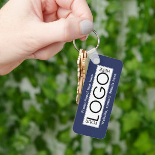 Professional Business Logo Text Promo Gifts Blue Key Ring