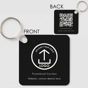 Professional Business Logo Text Promo QR Code Key Ring