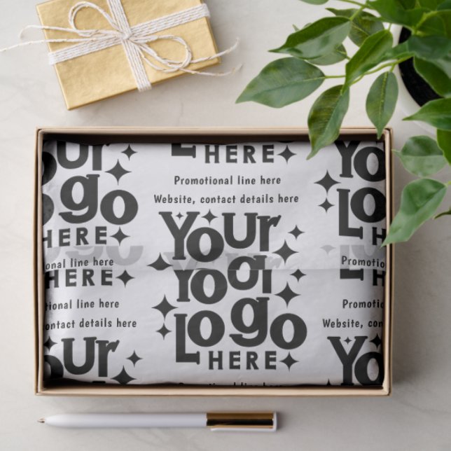 Professional Business Logo Text Promotional Retro Tissue Paper (Gift)