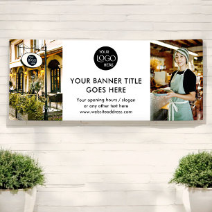 Professional Business Logo White Minimalist Photo Banner