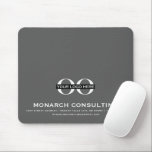 Professional Business Logo with Contact Info Grey Mouse Mat<br><div class="desc">Elevate your branding with this sleek and modern business logo mousepad. Featuring your company logo, name, and contact information in the lower thirds, this minimalist design is perfect for any professional setting. The white classic typography pops against the solid grey background, making your logo stand out. Ideal for use in...</div>