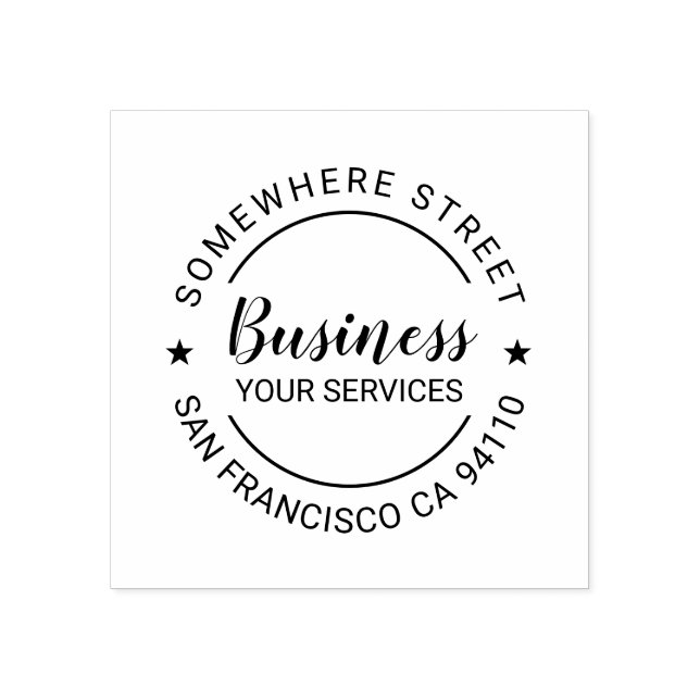 Professional Business Name Address Rubber Stamp (Imprint)