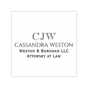 Professional Business Name Title Initials #2 Self-inking Stamp