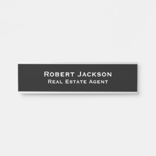 Professional Business Office Name Modern Door Sign