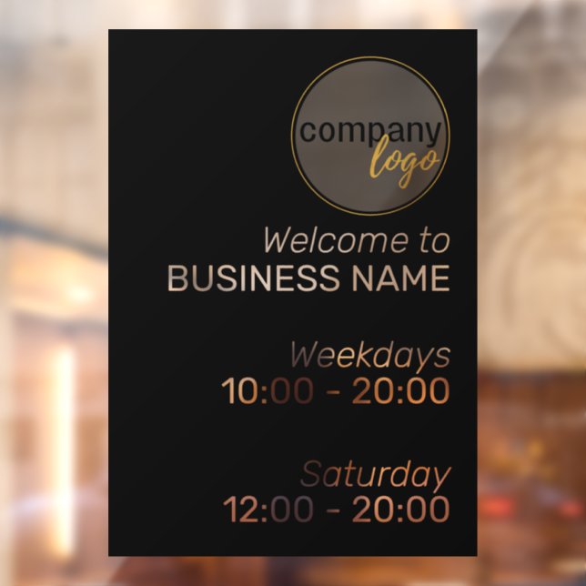 PROFESSIONAL BUSINESS OWN LOGO SIGN OPENING HOURS (Sheet 2)