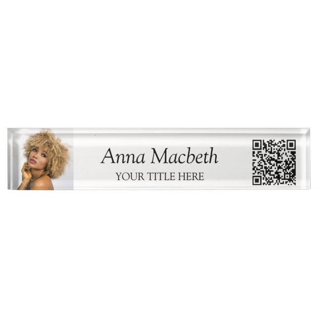 Professional Business QR code Nameplate (Front)
