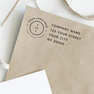 Professional Business Return Address Custom Logo Self-inking Stamp