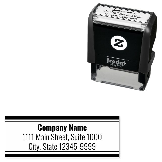 Professional Business Return Address Self-inking Stamp (In Situ)