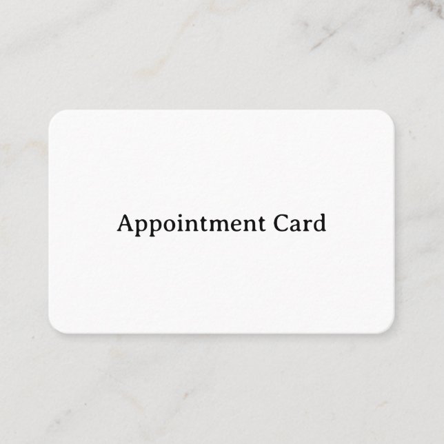 Professional Business Rounded 3.346" x 2.165" Flat Appointment Card (Front)