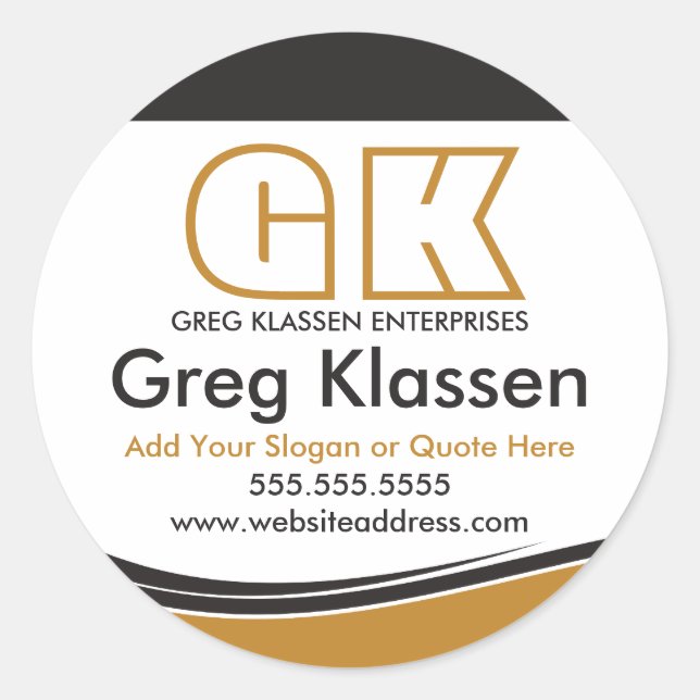 Professional Business Seals in Gold and Brown (Front)