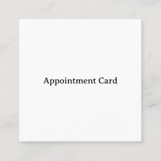 Professional Business Squared 2.5" x 2.5" Flat Appointment Card