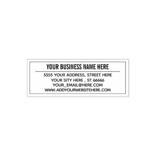 Professional Business Stamp Your Address Name Info