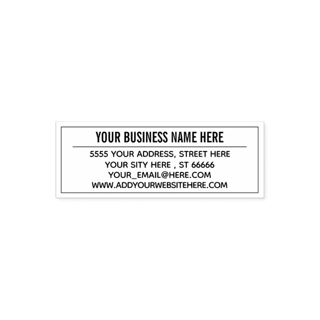 Professional Business Stamp Your Address Name Info (Design)