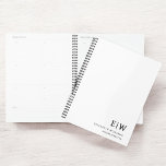 Professional Business White Monogram Initial Planner<br><div class="desc">Stay organised in style with this professional monogram initial notebook. Featuring a clean, minimalist design and a bold monogram on the cover, this notebook is perfect for professionals, students, or anyone who values personalised stationery. Its high-quality pages are ideal for jotting down notes, ideas, or to-do lists, making it both...</div>