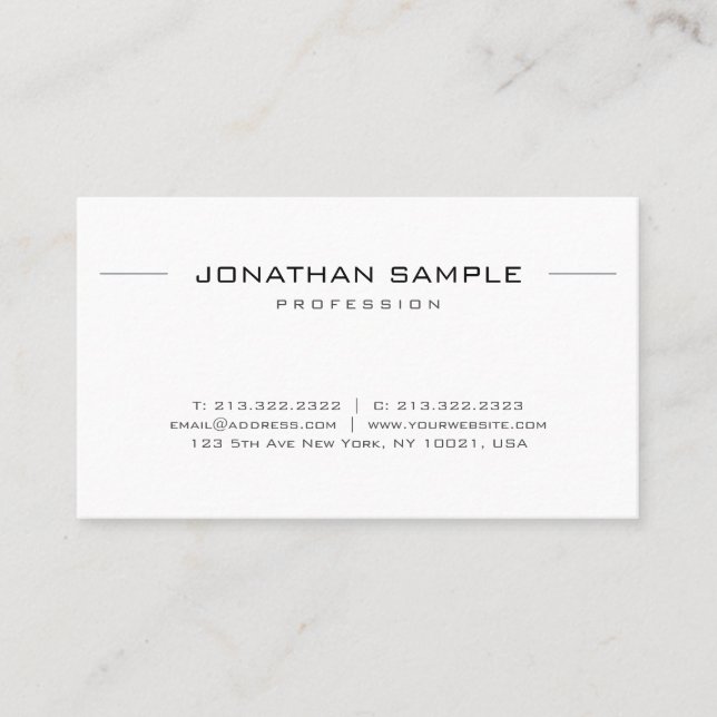 Professional Businesscards Modern Template Business Card (Front)