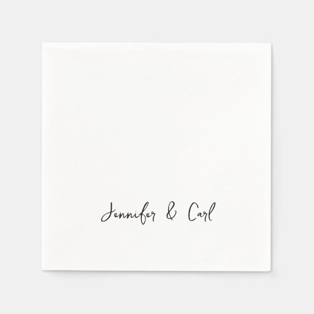 Professional Calligraphy Handwriting Minimalist Napkin (Front)