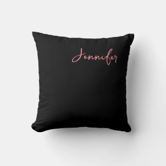 Professional Calligraphy Name Minimalist Plain  Cushion