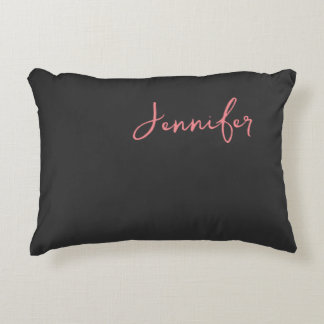 Professional Calligraphy Name Minimalist Plain Decorative Cushion