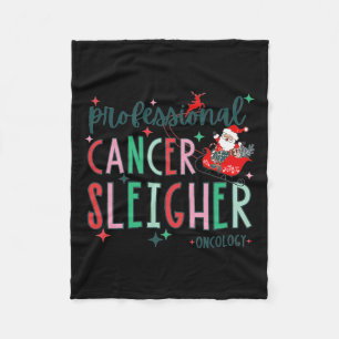Professional Cancer Sleigher Oncology Nurse Christ Fleece Blanket