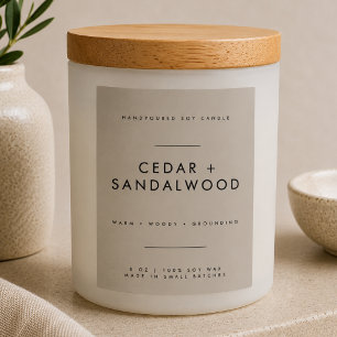 Professional Candle Branding Label