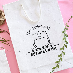 Professional Candle Small Busines, Custom Large  Rubber Stamp