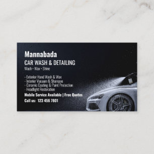 Professional Car Detailing Washing Auto Cleaning Business Card