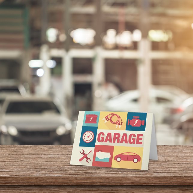 Professional Car Repairman Iconic Designed Card (Creator Uploaded)