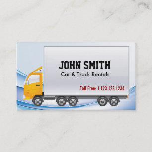 Professional Car & Truck Rentals Business Card