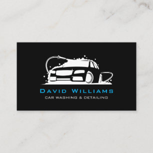 Professional Car Washing and Auto Detailing Business Card