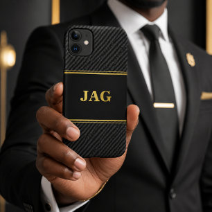Professional Carbon Black & Gold Monogram iPhone 11 Case
