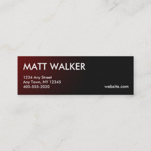 Professional Carbon Fibre red business cards