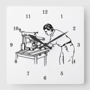 Professional Carpenter Square Wall Clock