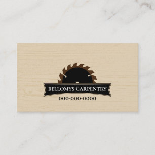 Professional Carpenter Wood Grain Business Card
