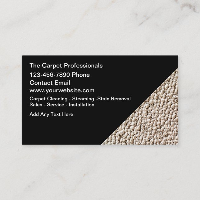 Professional Carpet And Flooring Theme Business Card (Front)