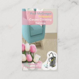 Professional Carpet Cleaning Service Business Card