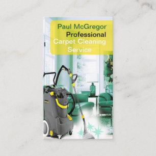 Professional Carpet Cleaning Service Business Card
