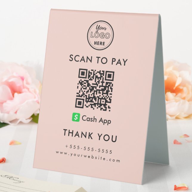 Professional Cash App QR Code Scan to Pay Logo (In SItu (Wedding))