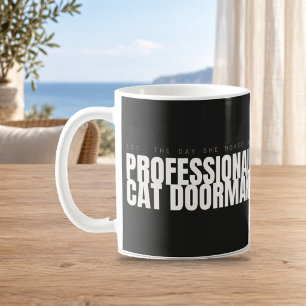 Professional Cat Doorman Funny Cat Mug