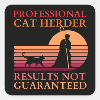 Professional Cat Herder Square Sticker