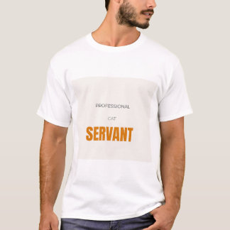 Professional Cat Servant Funny Cat Lover T-Shirt