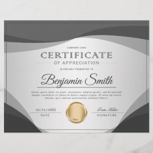 Professional Certificate of Appreciation Award Flyer
