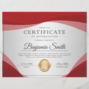 Professional Certificate of Appreciation Award Flyer