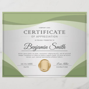 Professional Certificate of Appreciation Award Flyer