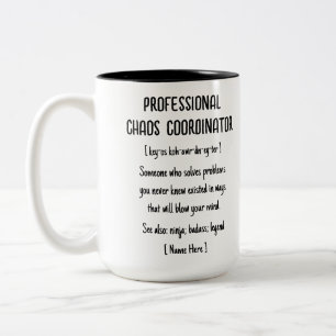 Professional Chaos Coordinator Definition Coworker Two-Tone Coffee Mug