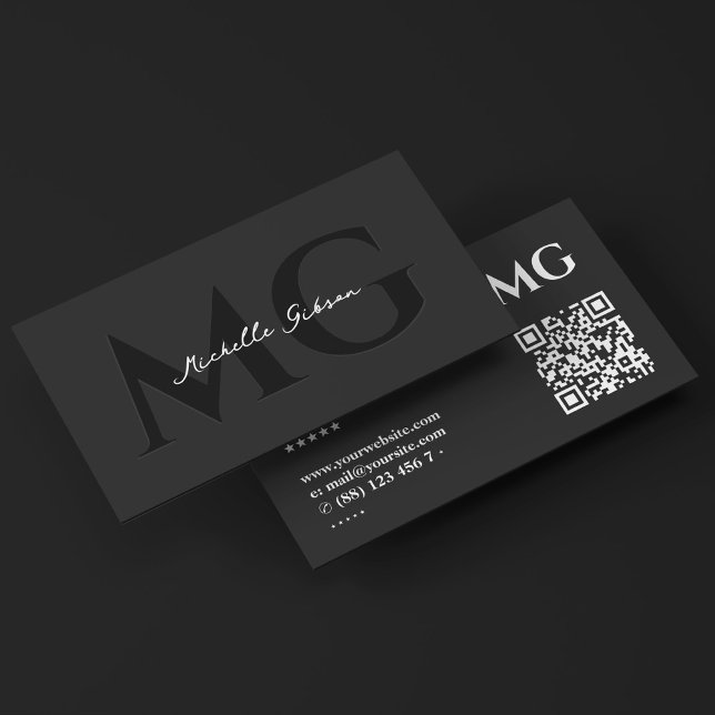 Professional Charcoal Grey Minimal Marketing  Business Card (Creator Uploaded)